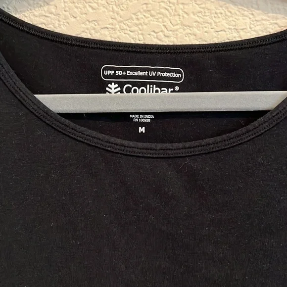 Coolibar Morada UPF 50+ tank top cotton/bamboo/elastane, black medium - Picture 2 of 4